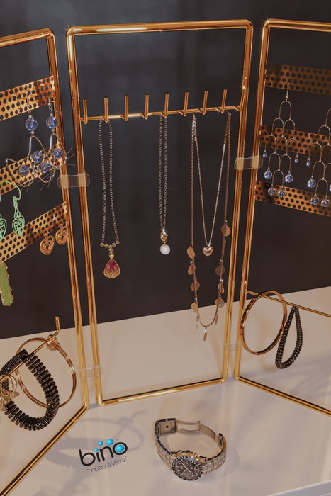 Aberto Design Organizador de Joyas de Pie Dorado